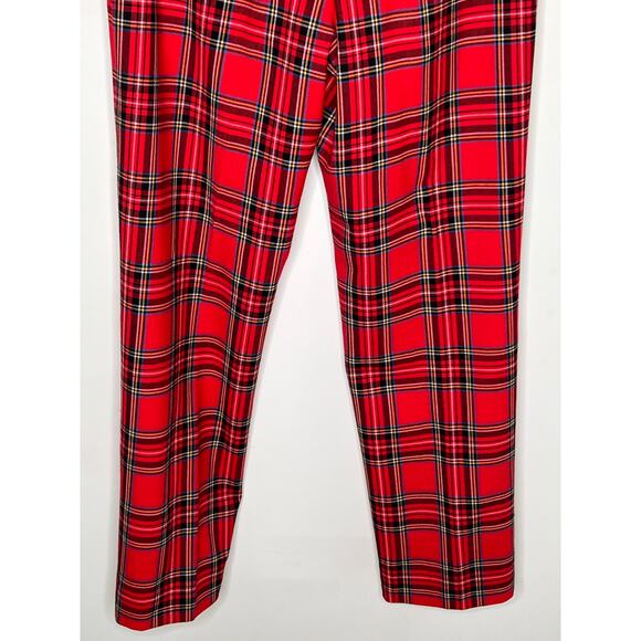 J. Crew Full-length Straight-Leg Bi-Stretch Trouser Pants Good Tidings Plaid 8 - Picture 9 of 11